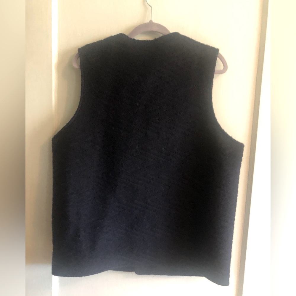J. Peterman Navy wool vest